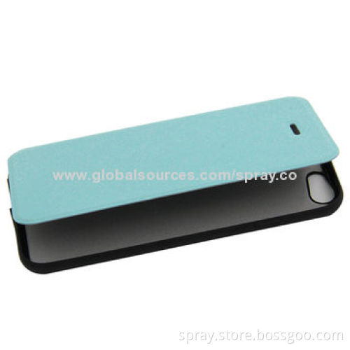Slim Flip Leather Cases for iPhone, Interior TPU/Microfiber Perfectly Combined in Heat Pressing